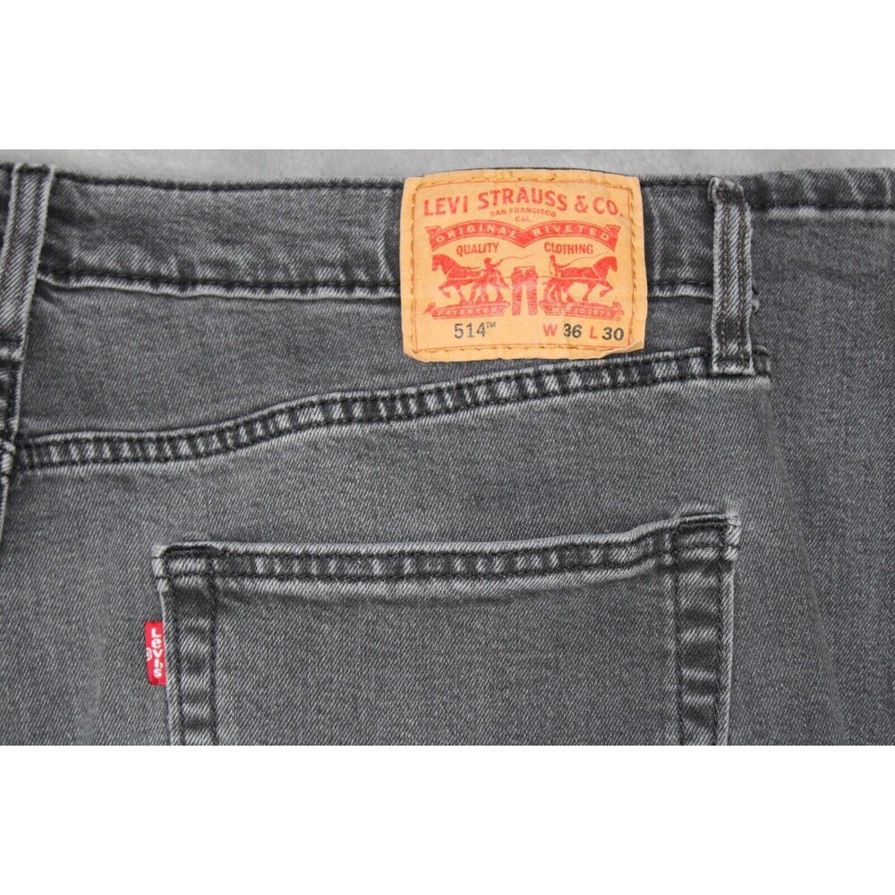 Levi's 514 Straight Leg  Black Vintage Men's Size 36/30 - Picture 7 of 8